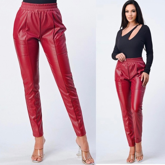 🆕Cigarette faux leather pants - Picture 2 of 6